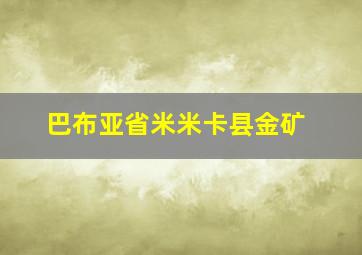 巴布亚省米米卡县金矿