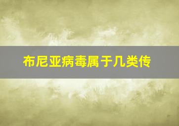 布尼亚病毒属于几类传