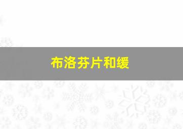 布洛芬片和缓