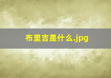 布里吉是什么