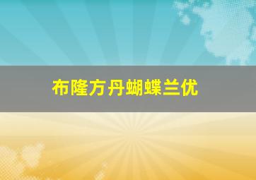 布隆方丹蝴蝶兰优