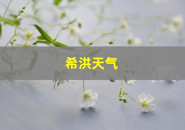 希洪天气