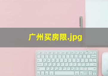 广州买房限