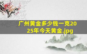 广州黄金多少钱一克2025年今天黄金