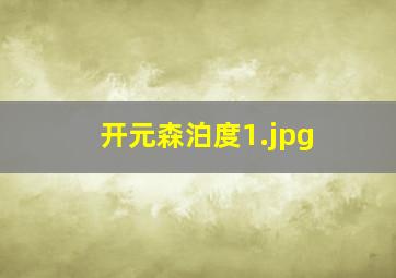 开元森泊度