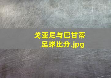 戈亚尼与巴甘蒂足球比分
