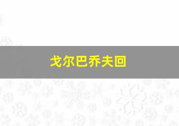 戈尔巴乔夫回