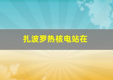 扎波罗热核电站在
