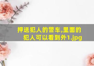 押送犯人的警车,里面的犯人可以看到外