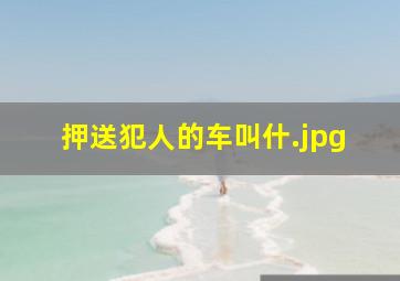 押送犯人的车叫什