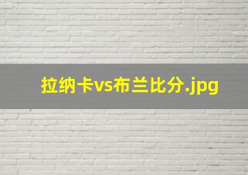 拉纳卡vs布兰比分