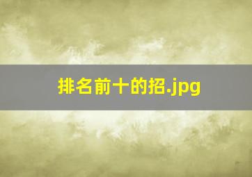 排名前十的招
