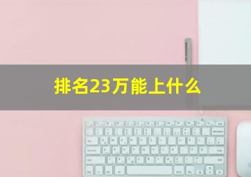 排名23万能上什么