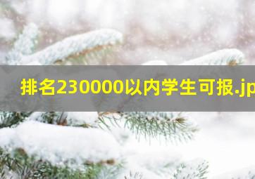 排名230000以内学生可报