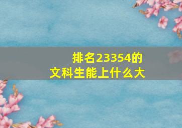 排名23354的文科生能上什么大