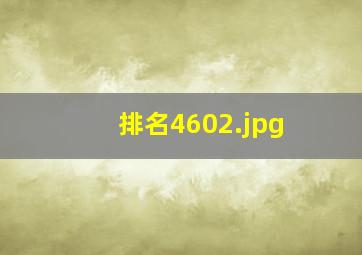 排名4602