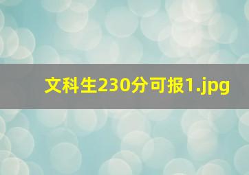 文科生230分可报