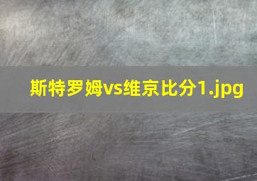斯特罗姆vs维京比分