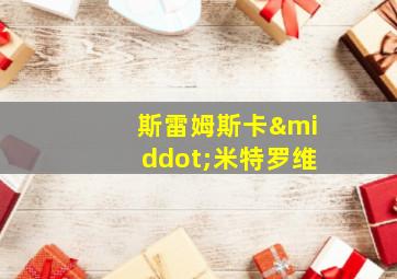 斯雷姆斯卡·米特罗维