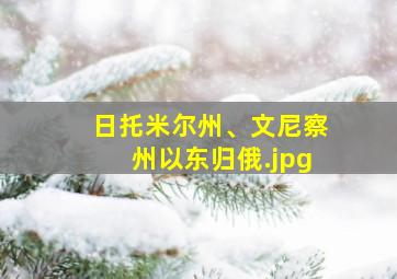 日托米尔州、文尼察州以东归俄