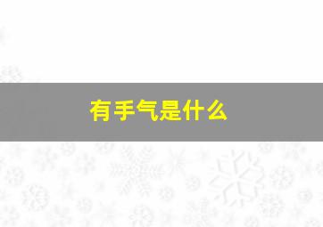 有手气是什么