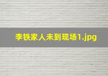 李铁家人未到现场