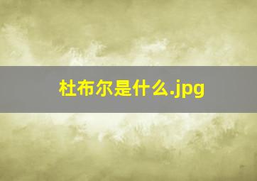 杜布尔是什么