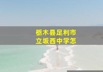 栃木县足利市立坂西中学怎
