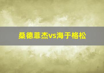 桑德菲杰vs海于格松