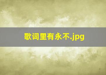 歌词里有永不