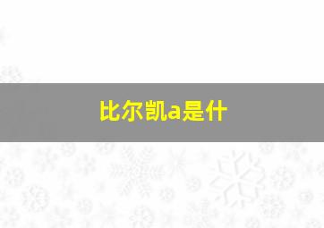 比尔凯a是什