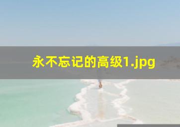 永不忘记的高级