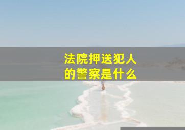 法院押送犯人的警察是什么