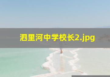泗里河中学校长