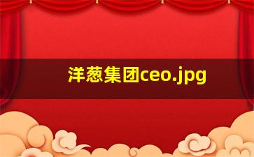 洋葱集团ceo