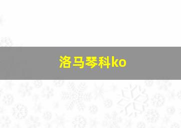 洛马琴科ko