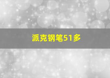 派克钢笔51多