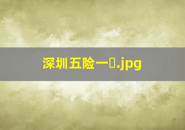 深圳五险一�