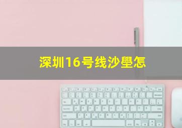 深圳16号线沙壆怎