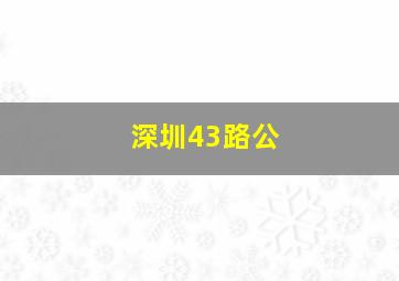 深圳43路公