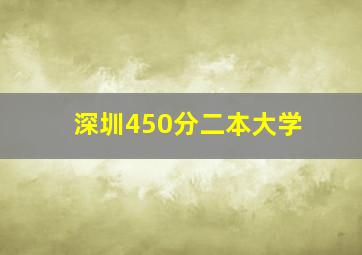 深圳450分二本大学