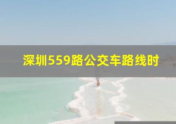 深圳559路公交车路线时