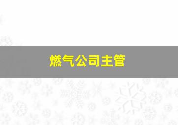 燃气公司主管