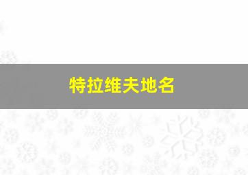 特拉维夫地名