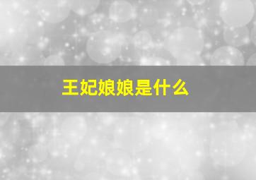 王妃娘娘是什么