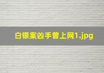 白银案凶手曾上网