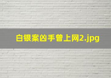 白银案凶手曾上网