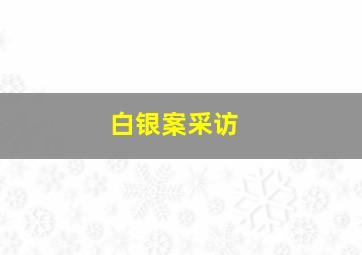 白银案采访 