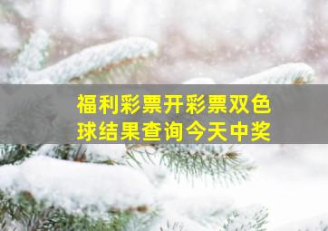 福利彩票开彩票双色球结果查询今天中奖