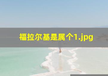福拉尔基是属个